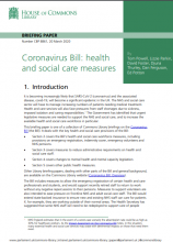 Coronavirus bill: Health and social care measures: (Briefing Paper Number CBP 8861)